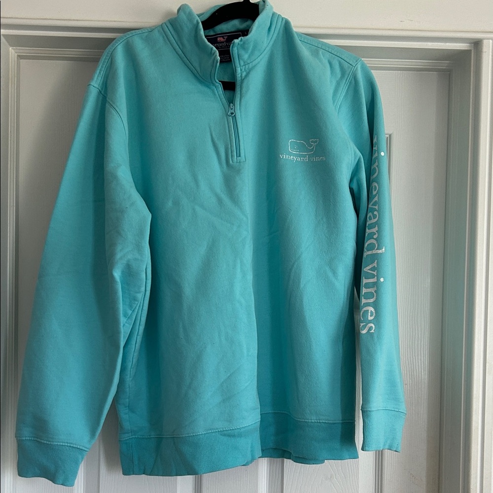 Vineyard Vines Turquoise Half-Zip Sweatshirt